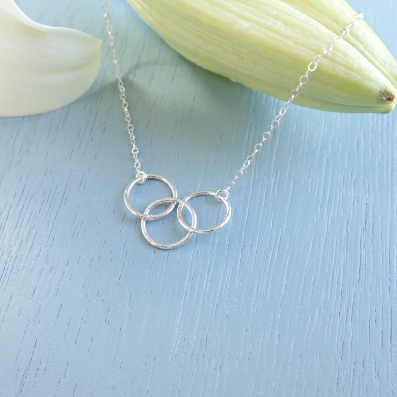 Silver Triple Circle Necklace All The Falling Stars