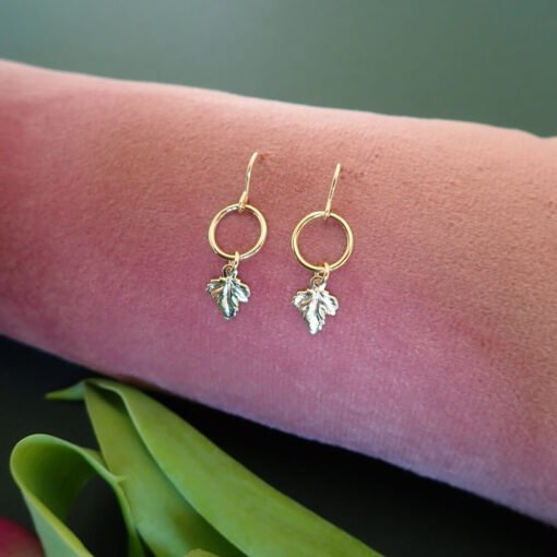 Gold Leaf Earrings - Image 3