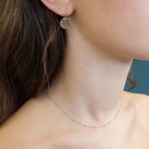 Gold Disc Earrings - Image 4