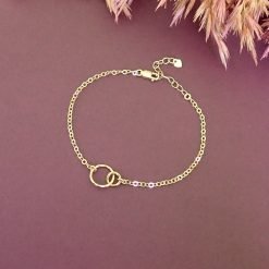 14k gold filled interlocking circles bracelet