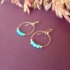 14k gold filled amazonite circle earrings