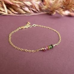 14k gold filled tourmaline bracelet gemstone