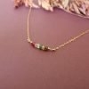 14k gold filled tourmaline necklace