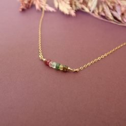 14k gold filled tourmaline necklace