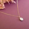 14k gold filled pale silver pearl necklace irregular