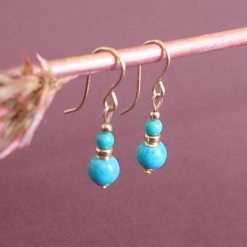 14k gold filled turquoise earrings