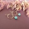 14k Gold filled Amazonite Drop earrings circle